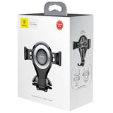 Suport auto Baseus Osculum (Suyl-XP0S), Gravity Prindere pentru Bord, Parbriz, 360A° Rotativ, Ventuza Clema, negru;argintiu