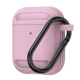 Husa casti pentru AirPods Pro 1/2, Techsuit Carbon Silicone, gri