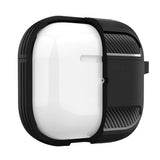 Husa casti pentru AirPods 3, Techsuit Carbon Silicone, gri
