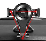 Suport auto Baseus Osculum (Suyl-XP01), Gravity Prindere pentru Bord, Parbriz, 360A° Rotativ, Ventuza Clema, negru