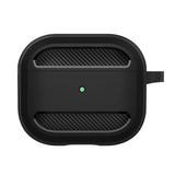 Husa casti pentru AirPods 3, Techsuit Carbon Silicone Navy, alb