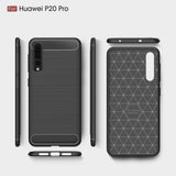 Husa pentru Huawei P20 Pro, Techsuit Carbon Silicone, negru