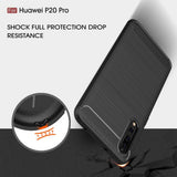 Husa pentru Huawei P20 Pro, Techsuit Carbon Silicone, negru