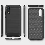 Husa pentru Huawei P20, Techsuit Carbon Silicone, negru