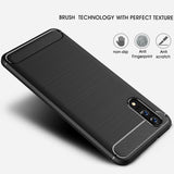 Husa pentru Huawei P20, Techsuit Carbon Silicone, negru