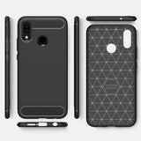 Husa pentru Huawei P20 Lite, Techsuit Carbon Silicone, negru