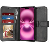 Husa pentru iPhone 16 Plus, Techsuit Diary Book, negru
