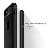 Husa pentru iPhone 8 Plus, Techsuit Carbon Silicone, albastru