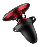 Suport auto Baseus Sugx-A09 (C40141201913-00), Prindere magnetica pentru Grila ventilatie, 360A° Rotatie, cu Cablu Suport, rosu