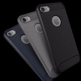 Husa pentru iPhone 7, Techsuit Carbon Silicone, albastru