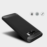 Husa pentru Samsung Galaxy S8, Techsuit Carbon Silicone, negru