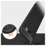 Husa pentru Samsung Galaxy S8 Plus, Techsuit Carbon Silicone, negru