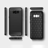 Husa pentru Samsung Galaxy S8 Plus, Techsuit Carbon Silicone, negru