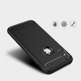 Husa pentru iPhone X, iPhone 10, Techsuit Carbon Silicone, albastru