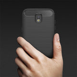 Husa pentru Samsung Galaxy J7 2017, Techsuit Carbon Silicone, negru