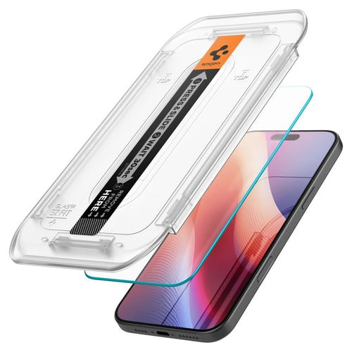 Folie de protectie pentru iPhone 16 Pro, Spigen Glas.tR EZ-FIT (AGL07935)