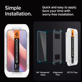 Folie de protectie pentru iPhone 16 Pro, Spigen Glas.tR EZ-FIT (AGL07935)