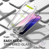 Folie de protectie pentru iPhone 15 Plus, Ringke Easy Slide Tempered Glass (2 pack)