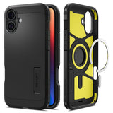 Husa pentru iPhone 16 Plus, Spigen Tough Armor MagSafe (ACS08085), negru