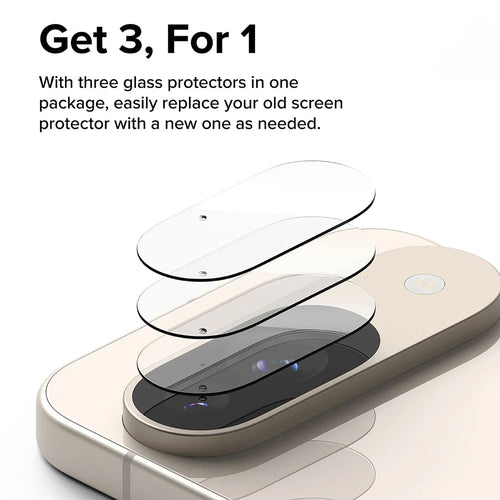 Folie de protectie pentru Google Pixel 9, Ringke Camera Protector Glass (3 pack)