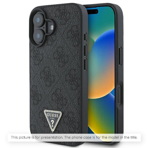 Husă pentru Samsung Galaxy S26 FE, Guess Leather 4G Metal Logo, Neagră