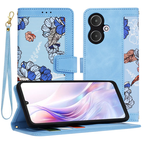 Husa pentru Xiaomi Redmi 13C 5G, Techsuit FlipCraft, bleu