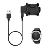 Incarcator wireless Techsuit SmartWatch Wireless Cablu de incarcare (TGC5), pentru Garmin Fenix 3 / 3 HR / 3 Sapphire cu Suport de birou, 1m, negru