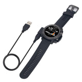 Incarcator wireless Techsuit SmartWatch Wireless Cablu de incarcare (TGC5), pentru Garmin Fenix 3 / 3 HR / 3 Sapphire cu Suport de birou, 1m, negru