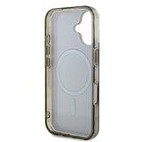 Husa pentru iPhone 16 Plus, Guess IML 4G Background MagSafe (GUHMP16MH4DTEW), maro
