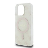 Husa pentru iPhone 16 Pro, Guess IML 4G Background MagSafe (GUHMP16LH4DTEH), alb
