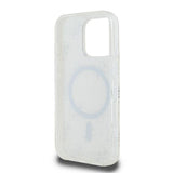 Husa pentru iPhone 16 Pro, Guess IML 4G Background MagSafe (GUHMP16LH4DTEH), alb