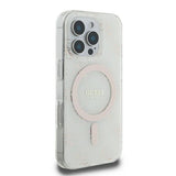 Husa pentru iPhone 16 Pro, Guess IML 4G Background MagSafe (GUHMP16LH4DTEH), alb