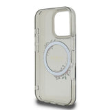 Husa pentru iPhone 16 Pro, Guess IML Flowers Wreath MagSafe (GUHMP16LHFWFCK), negru