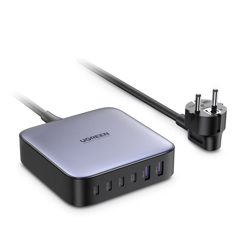 Statie de incarcare UGREEN CD271 (40914), Desktop Charger GaN 4x Type-C, 2x USB, 200W, gri