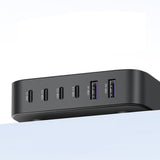 Statie de incarcare UGREEN CD271 (40914), Desktop Charger GaN 4x Type-C, 2x USB, 200W, gri