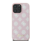 Husa pentru iPhone 16 Pro, Guess Peony Script MagSafe (GUHMP16LPGPYSP), roz