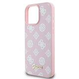 Husa pentru iPhone 16 Pro, Guess Peony Script MagSafe (GUHMP16LPGPYSP), roz