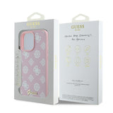 Husa pentru iPhone 16 Pro, Guess Peony Script MagSafe (GUHMP16LPGPYSP), roz