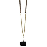 Husa pentru iPhone 16, Guess Leather Metal Logo Strass Crossbody (GUHCP16SP4TDSCPW), maro