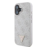 Husa pentru iPhone 16, Guess Leather Metal Logo Strass Crossbody (GUHCP16SP4TDSCPB), albastru