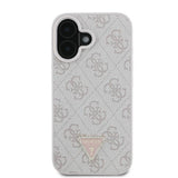 Husa pentru iPhone 16, Guess Leather Metal Logo Strass Crossbody (GUHCP16SP4TDSCPB), albastru