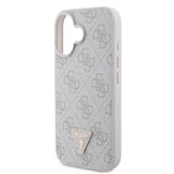 Husa pentru iPhone 16, Guess Leather Metal Logo Strass Crossbody (GUHCP16SP4TDSCPB), albastru