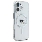 Husa pentru iPhone 16, Karl Lagerfeld IML MagSafe (KLHMP16SHLSKIH), alb