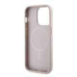 Husa pentru iPhone 15 Pro, Guess Hardcase 4G Printed Stripes MagSafe (GUHMP15LP4RPSP), roz