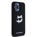 Husa pentru iPhone 15 Pro Max, Karl Lagerfeld Silicone MagSafe (KLHMP15XSCHPPLK), negru