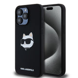 Husa pentru iPhone 15 Pro Max, Karl Lagerfeld Silicone MagSafe (KLHMP15XSCHPPLK), negru