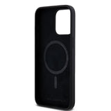 Husa pentru iPhone 15 Pro Max, Karl Lagerfeld Silicone MagSafe (KLHMP15XSCHPPLK), negru