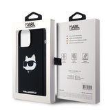 Husa pentru iPhone 15 Pro Max, Karl Lagerfeld Silicone MagSafe (KLHMP15XSCHPPLK), negru