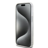 Husa pentru iPhone 15, Guess Ring Stand Script Glitter MagSafe (GUHMP15SHRSGSD), transparenta