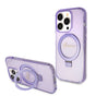Husa pentru iPhone 15 Pro, Guess Ring Stand Script Glitter MagSafe, mov